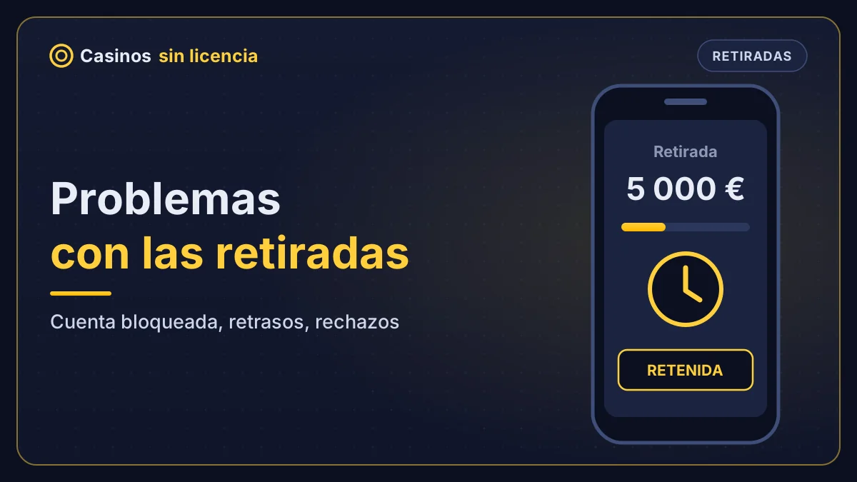 Casino sin licencia – retirada de ganancias retenida